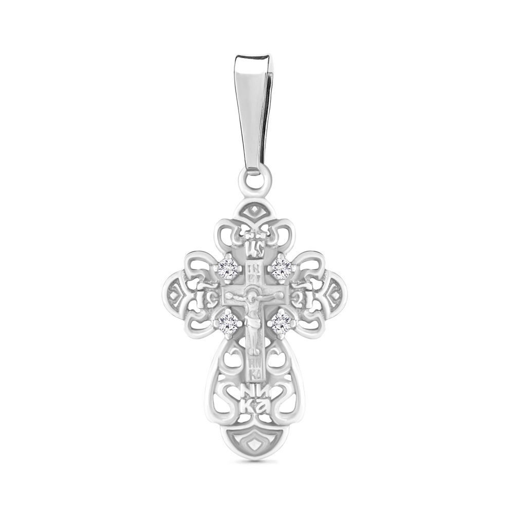 20675А Крест из Серебра с фианитами