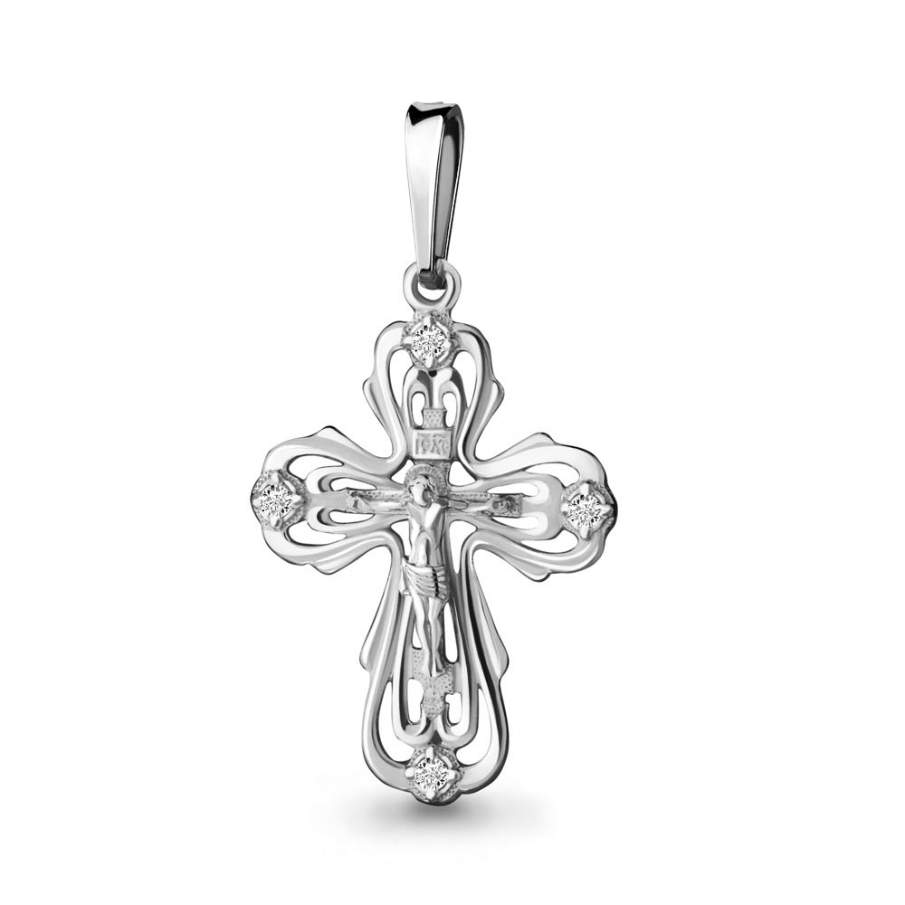 20716А Крест из Серебра с фианитами