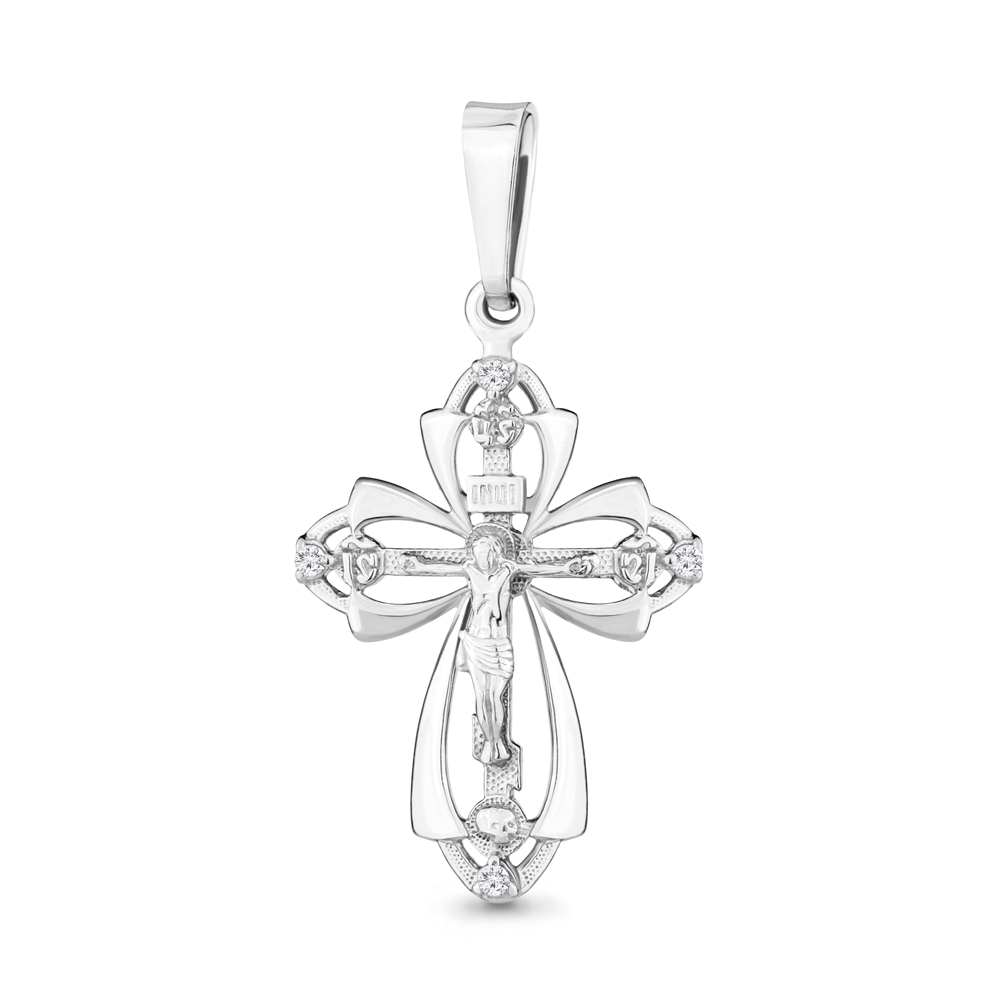 20741А Крест из Серебра с фианитами