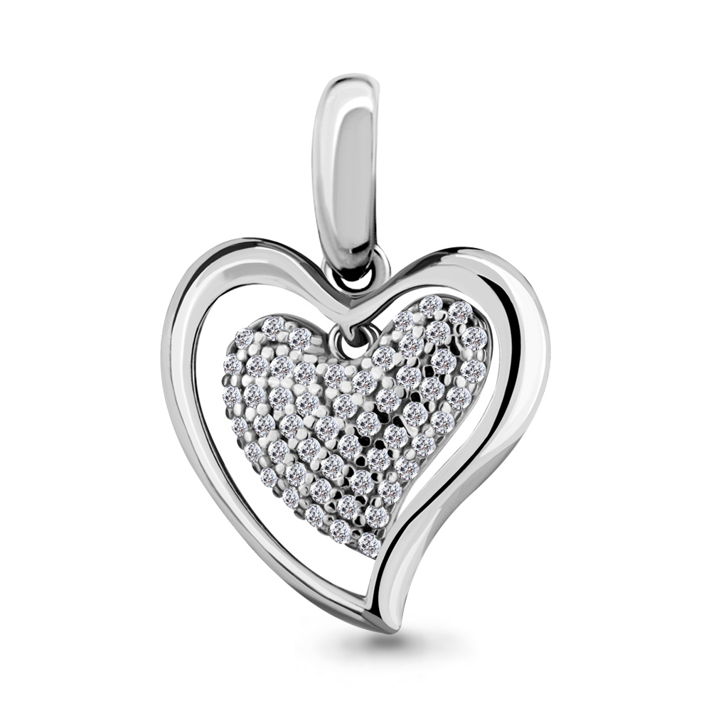 21071А Подвеска из Серебра с фианитами