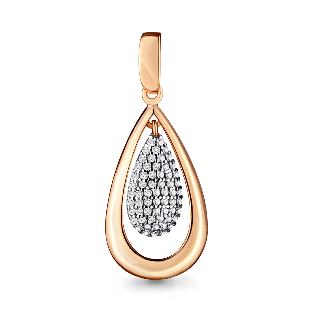 21072А Подвеска из Золота с фианитами