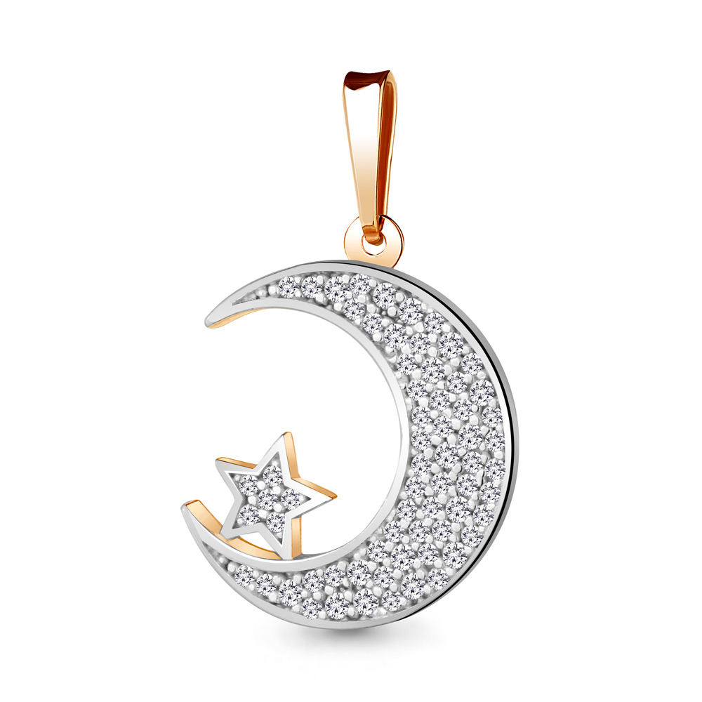 21105А Подвеска из Золота с фианитами из коллекции "Иман Нуры"