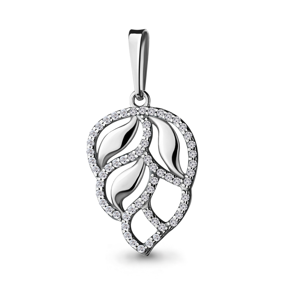21287А Подвеска из Серебра с фианитами