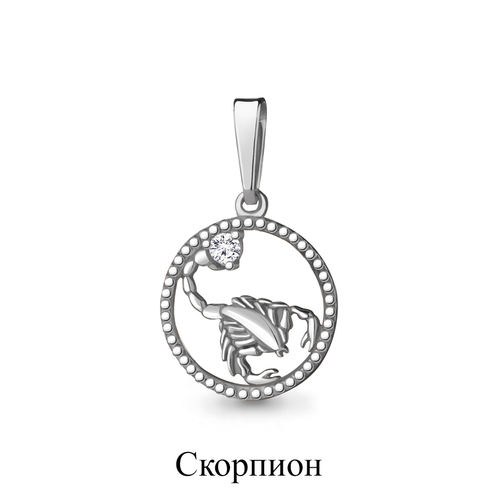 21641А Подвеска из Серебра с фианитом