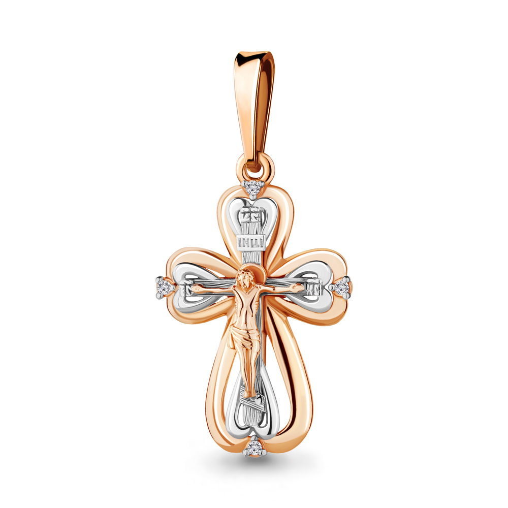 22117 Крест из Золота с фианитами