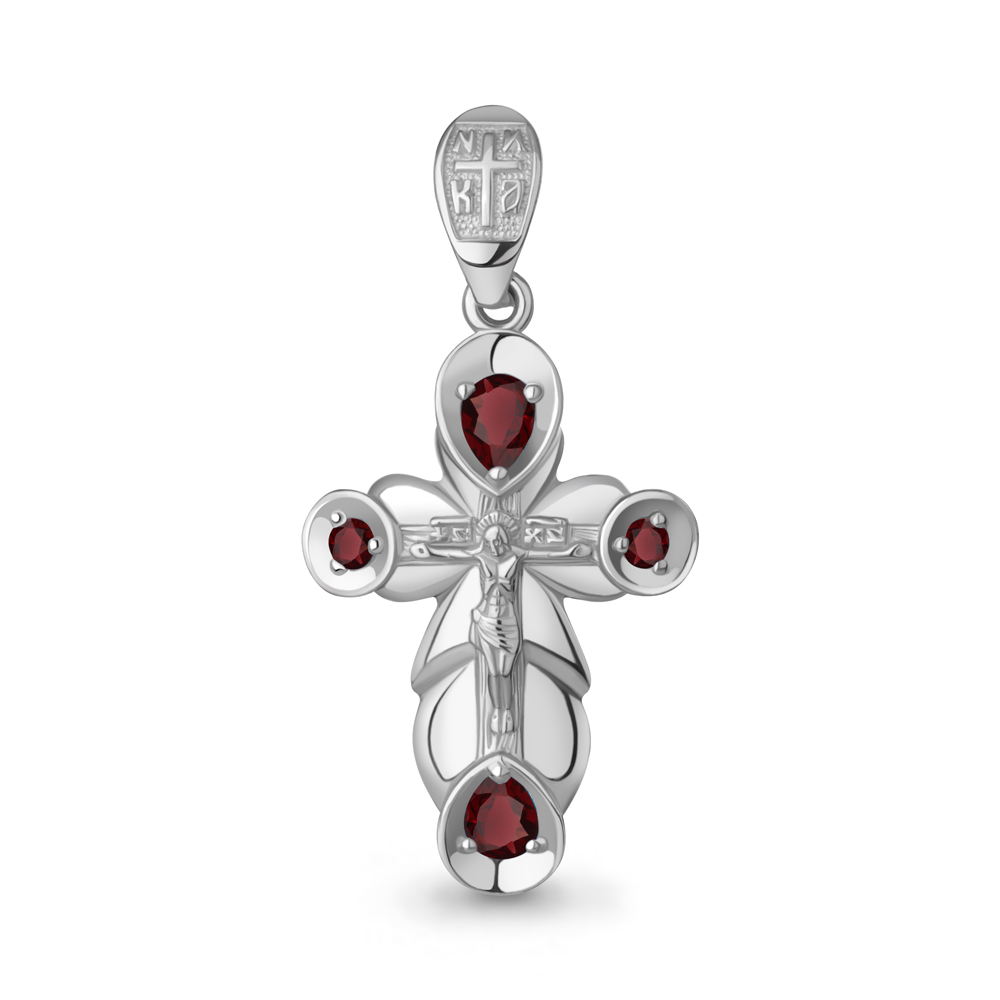 2224903 Крест из Серебра с гранатами