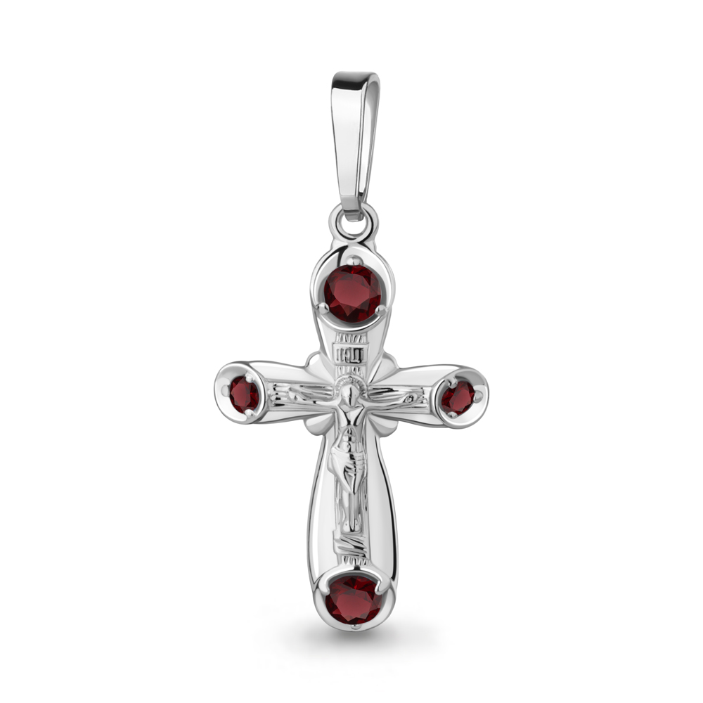 2225203 Крест из Серебра с гранатами
