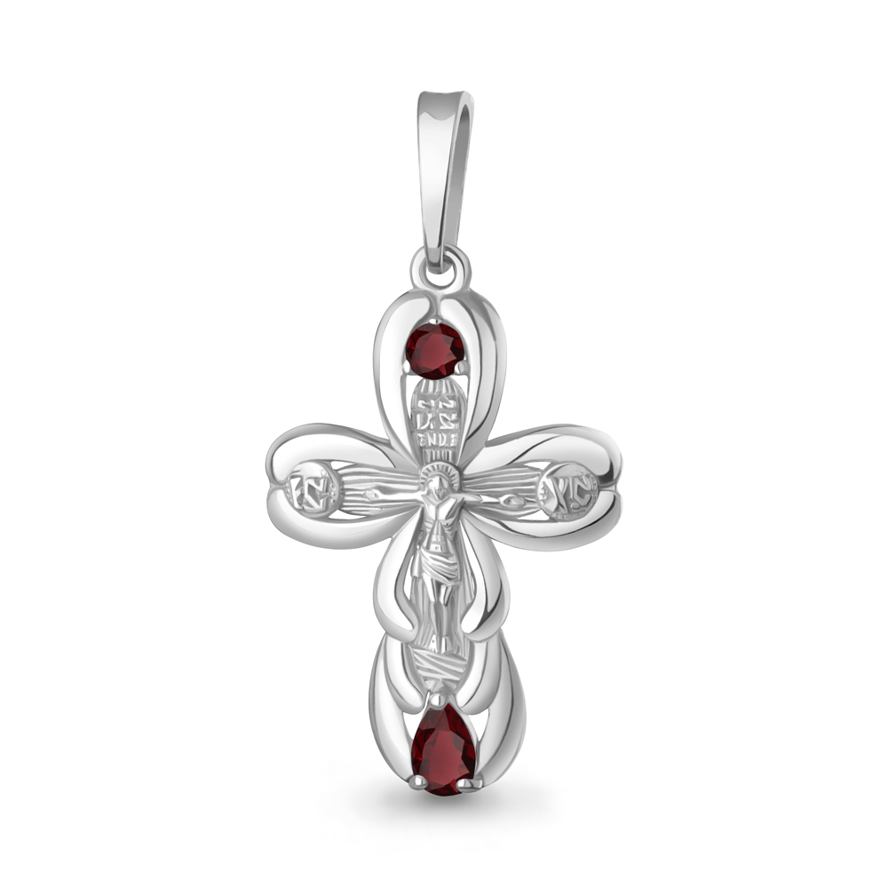 2226003 Крест из Серебра с гранатами