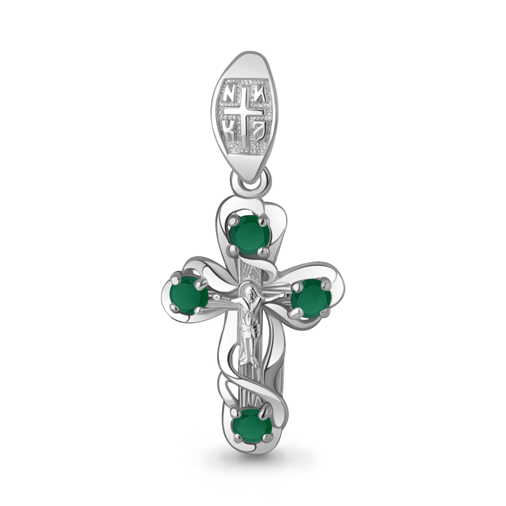 2226209 Крест из Серебра с агатами