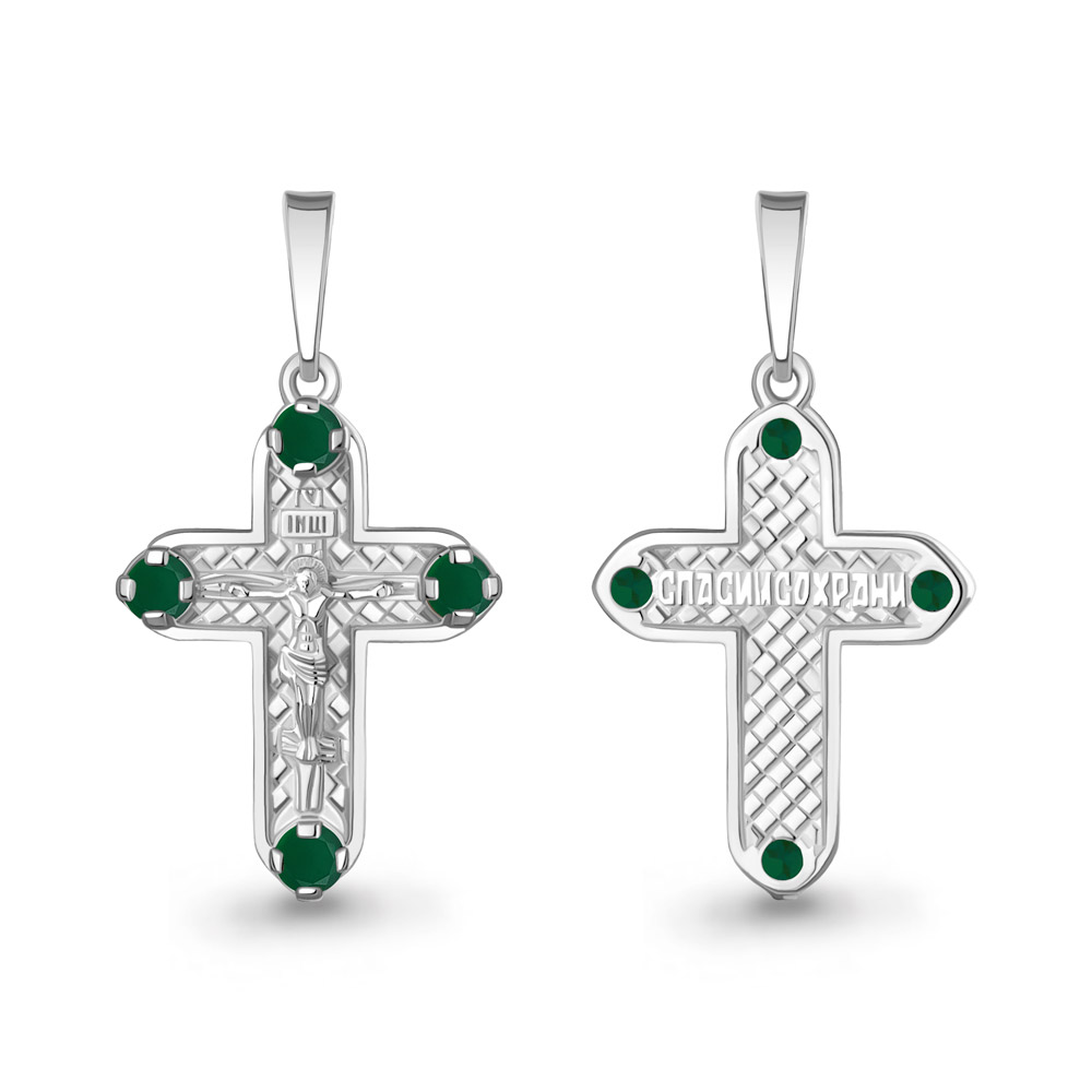 2238809 Крест из Серебра с агатами