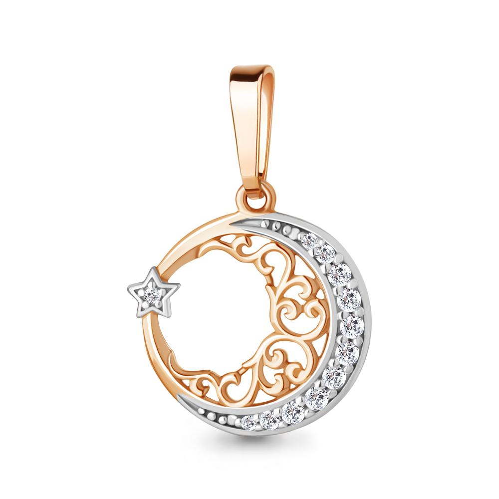 22778А Подвеска из Золота с фианитами из коллекции "Иман Нуры"