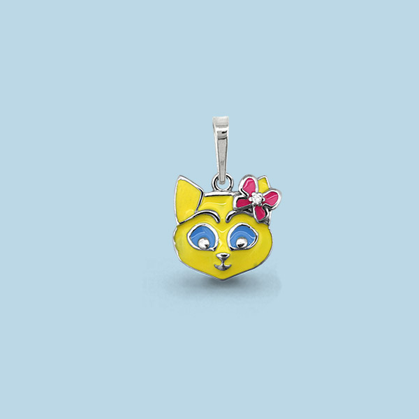 22969А Подвеска из Серебра с фианитом, эмалью из коллекции "Happy"