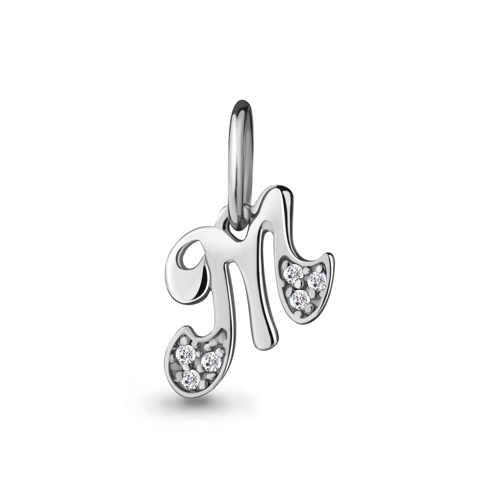 23177 Подвеска из Серебра с фианитами из коллекции "Book"