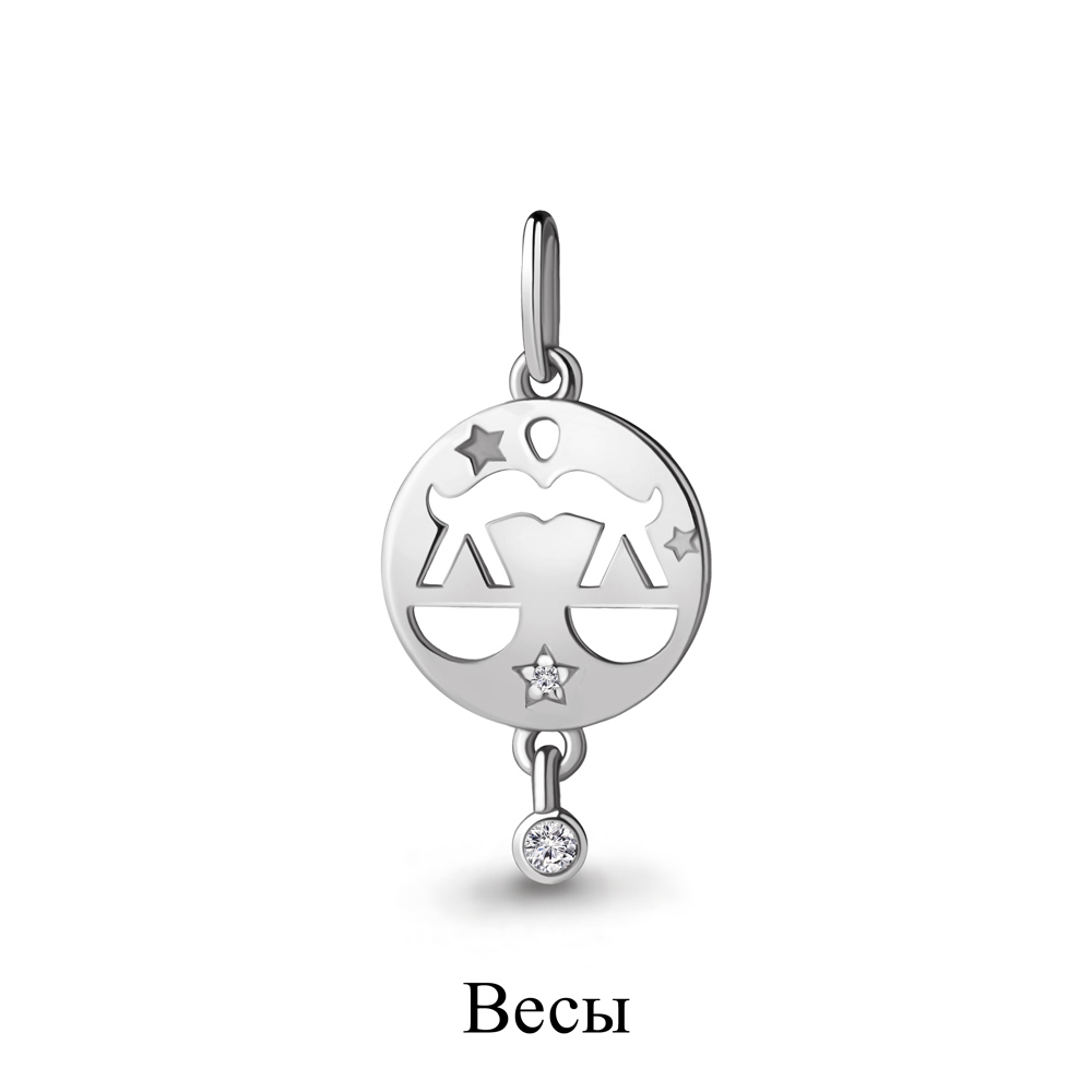 23196А Подвеска из Серебра с фианитами