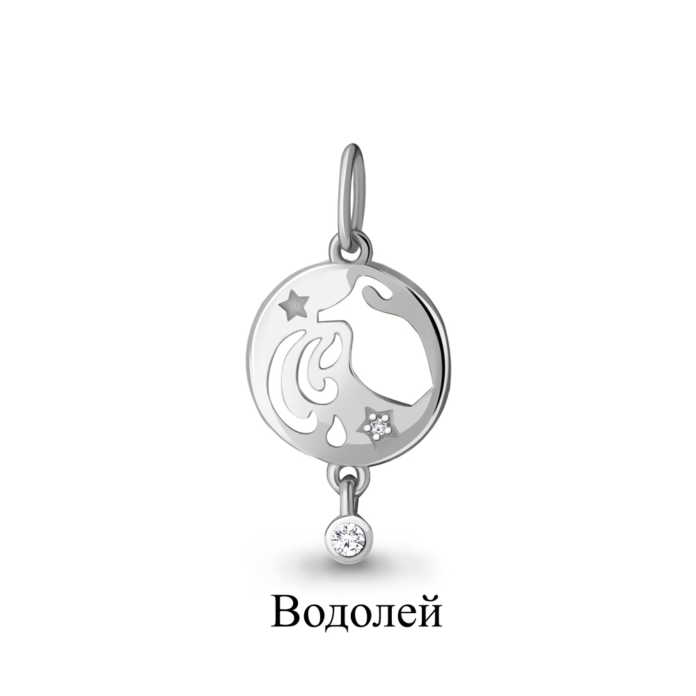23200 Подвеска из Серебра с фианитами из коллекции "Гороскоп"