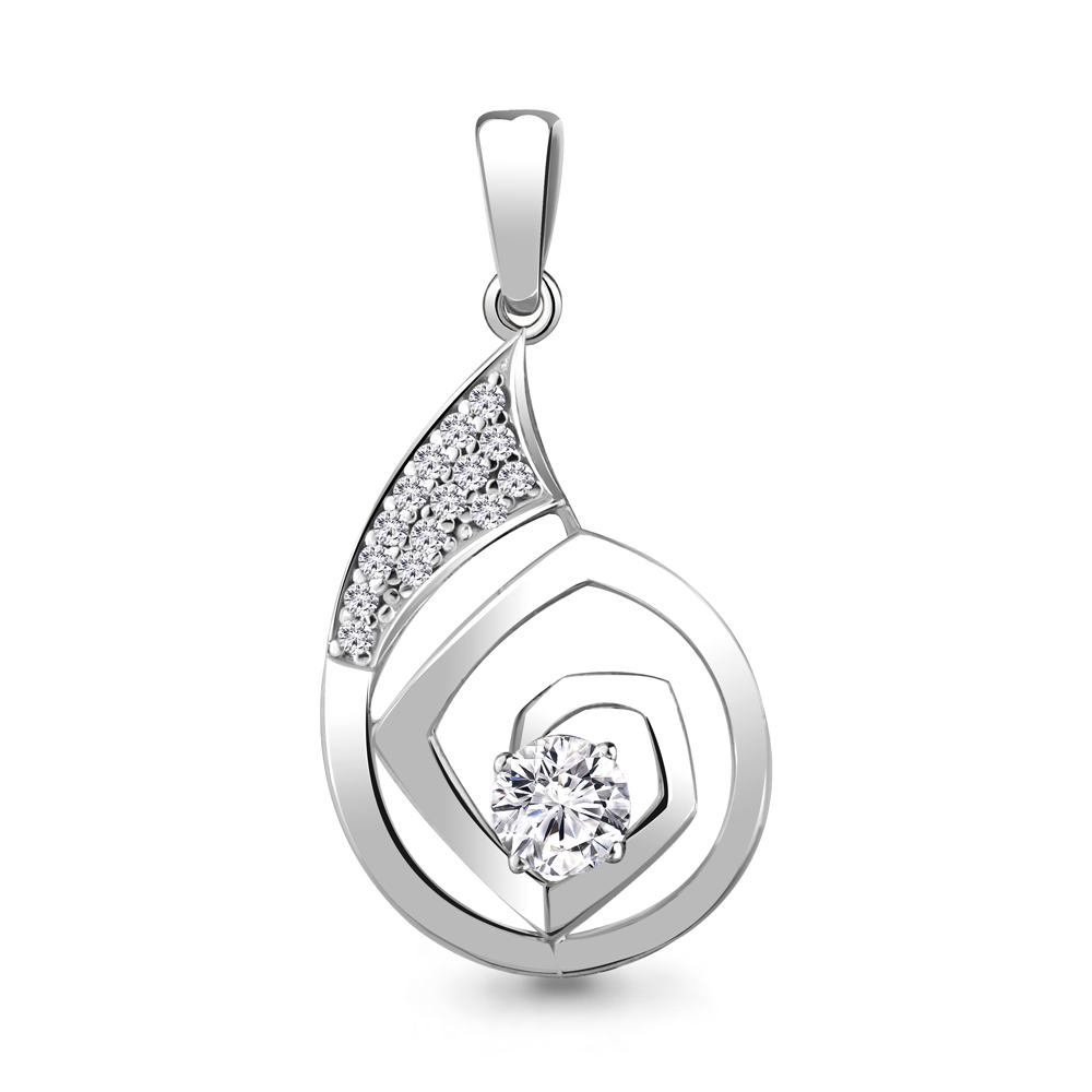 23272А Подвеска из Серебра с фианитами