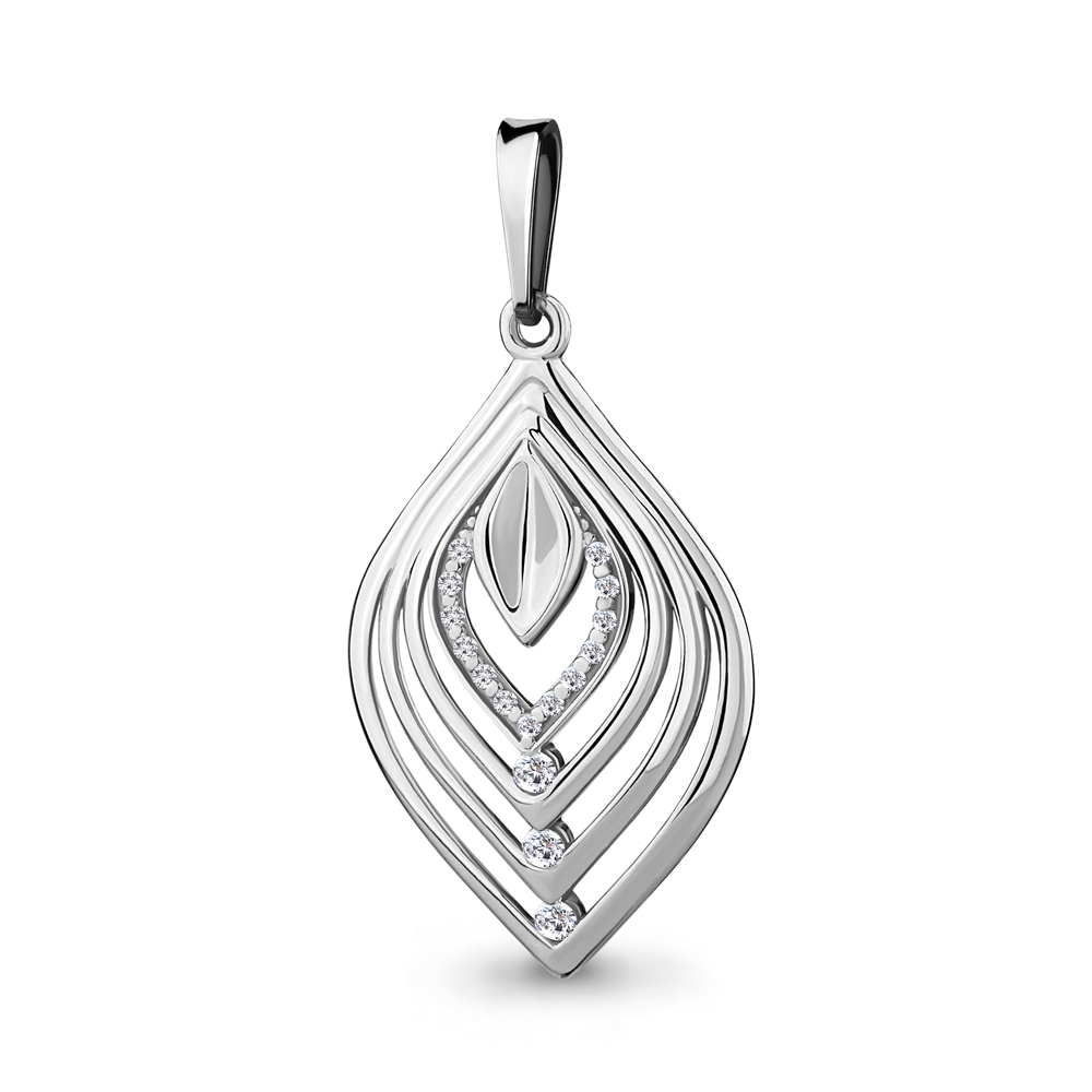 23369А Подвеска из Серебра с фианитами