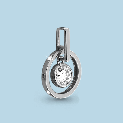 235371А Подвеска из Серебра с фианитами