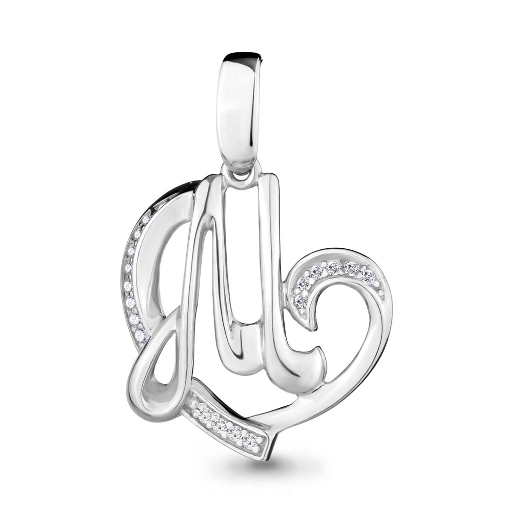 24004А Подвеска из Серебра с фианитами из коллекции "Book"