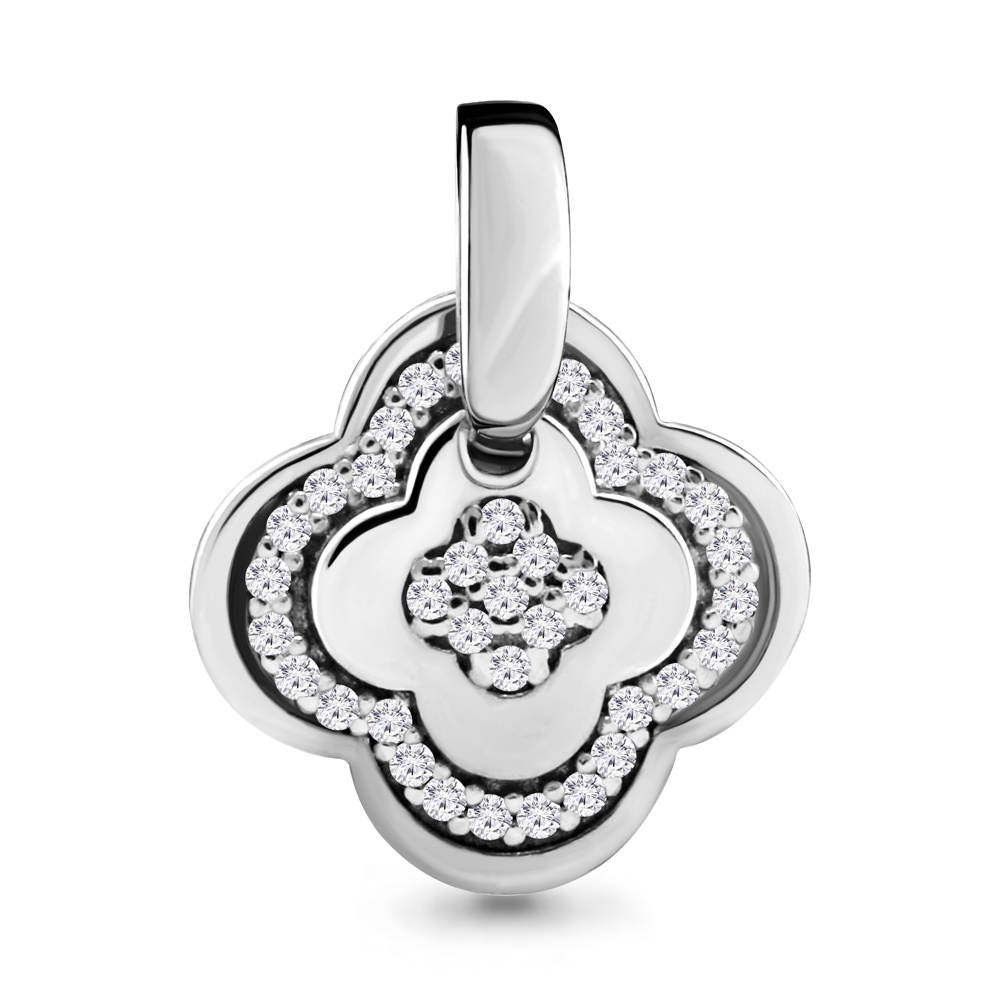 24074А Подвеска из Серебра с фианитами