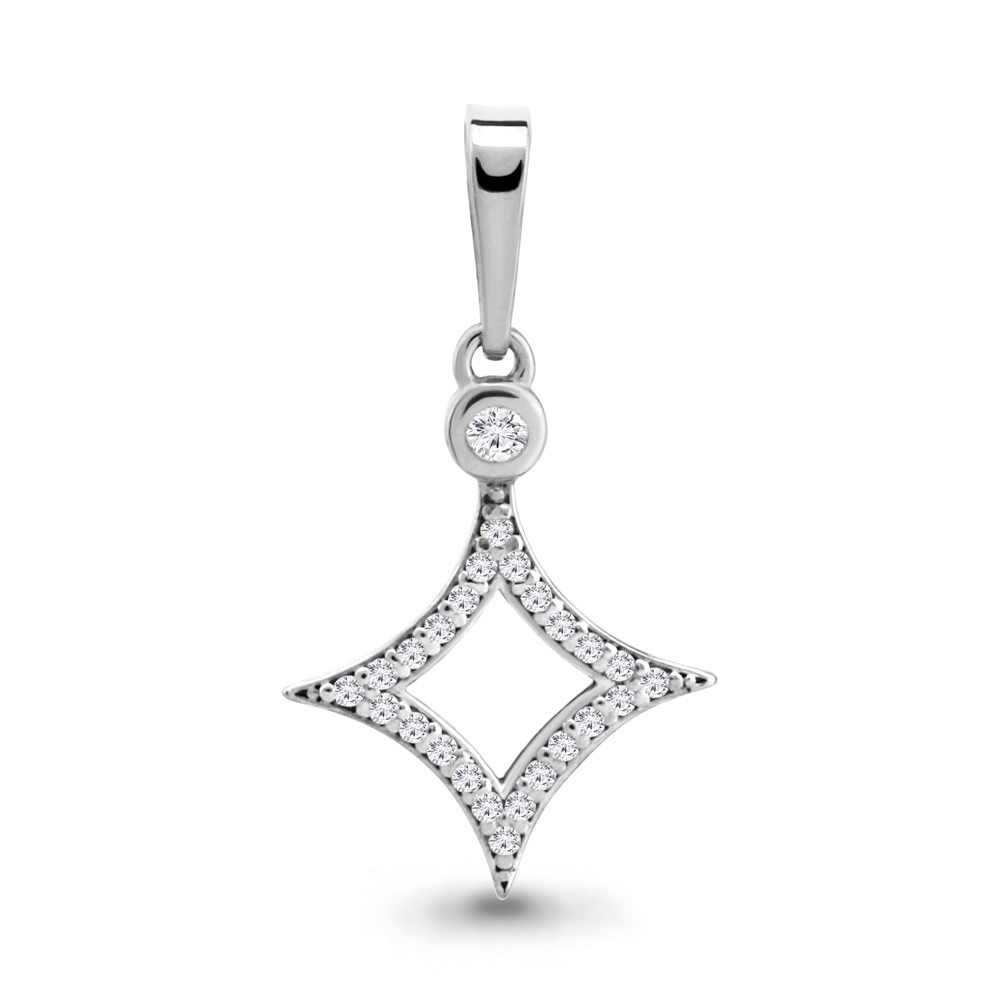 24097А Подвеска из Серебра с фианитами