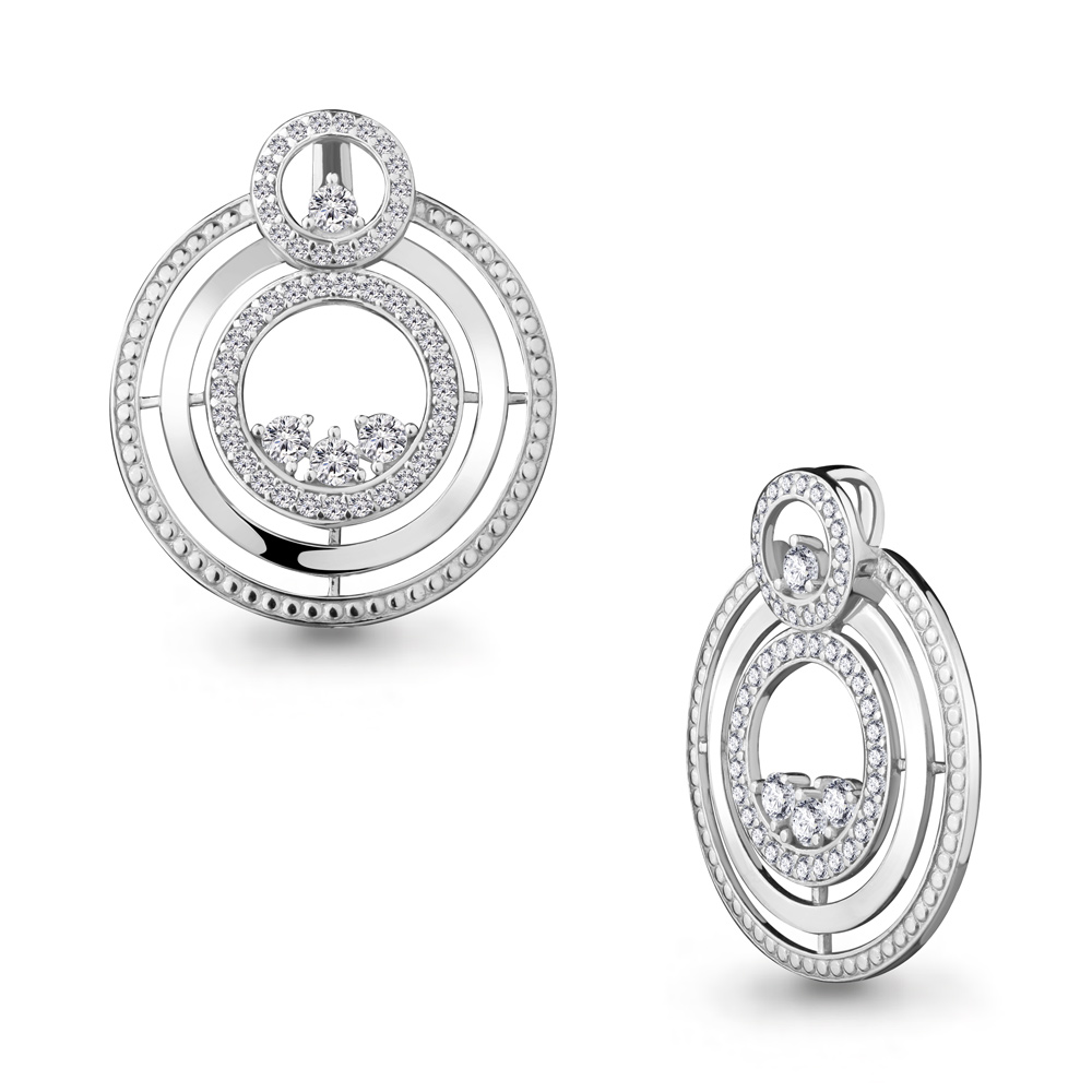 24136А Подвеска из Серебра с фианитами