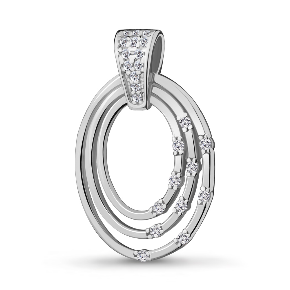 24218А Подвеска из Серебра с фианитами