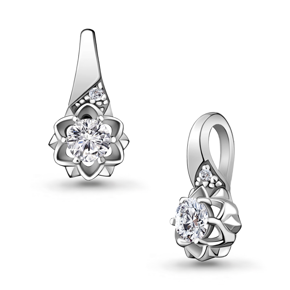 24305А Подвеска из Серебра с фианитами