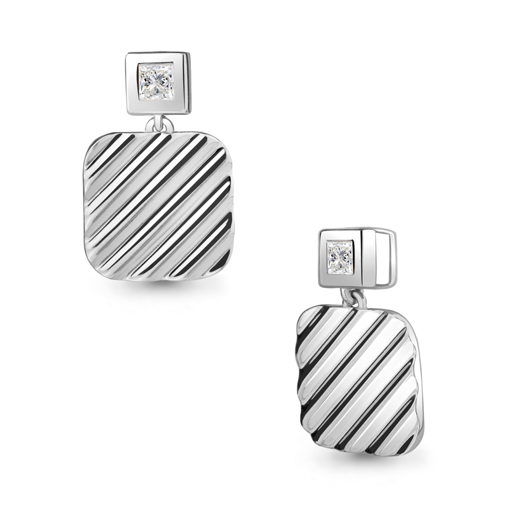 24323 Подвеска из Серебра с фианитом из коллекции "Dynamic"