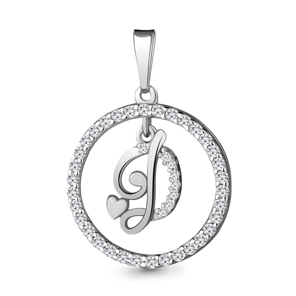 24417А Подвеска из Серебра с фианитами из коллекции "Book"