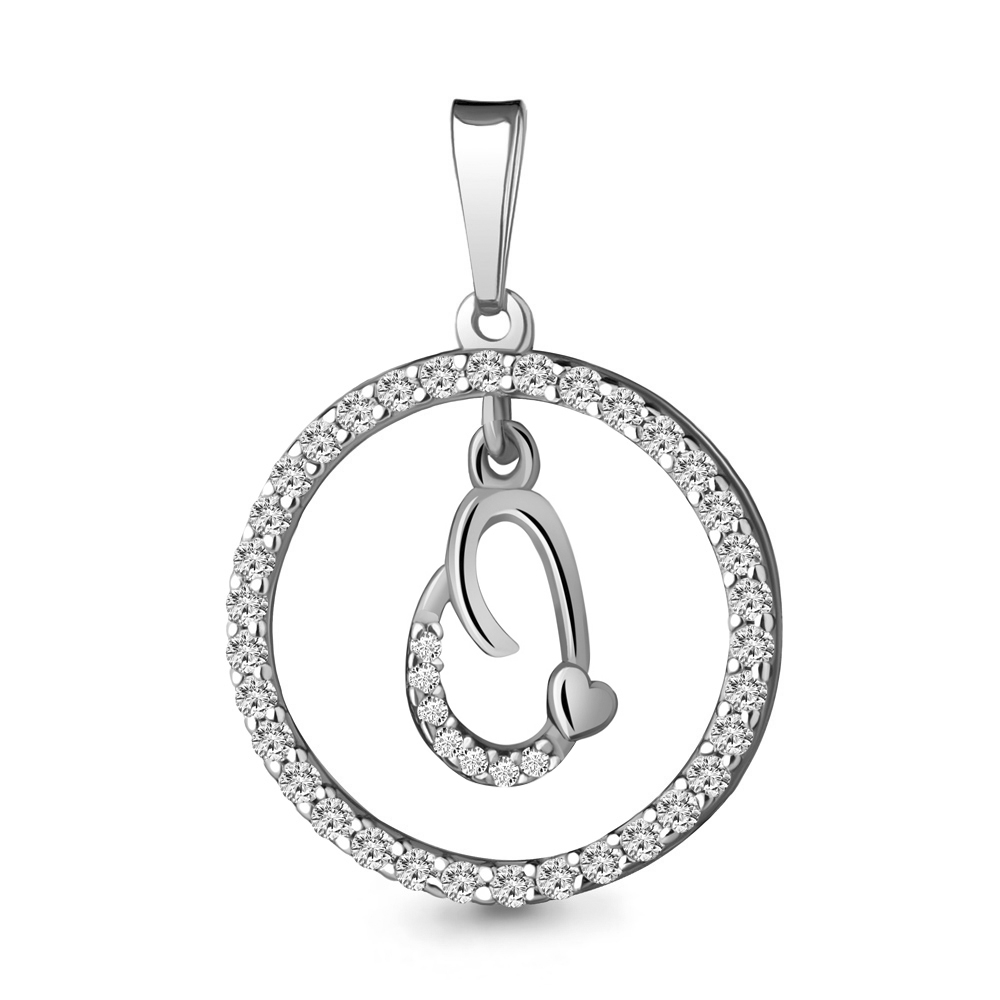 24426А Подвеска из Серебра с фианитами из коллекции "Book"