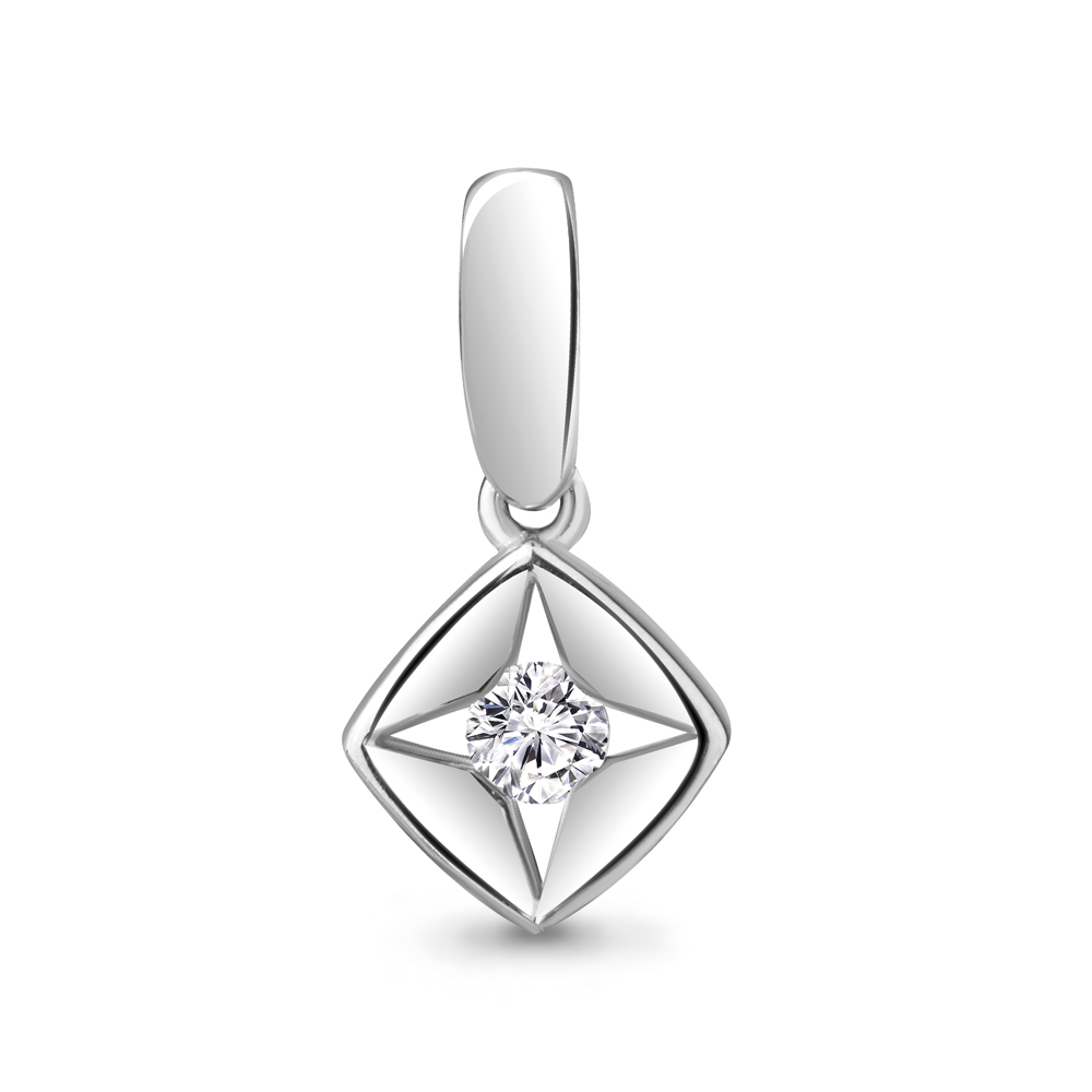 24444А Подвеска из Серебра с фианитом