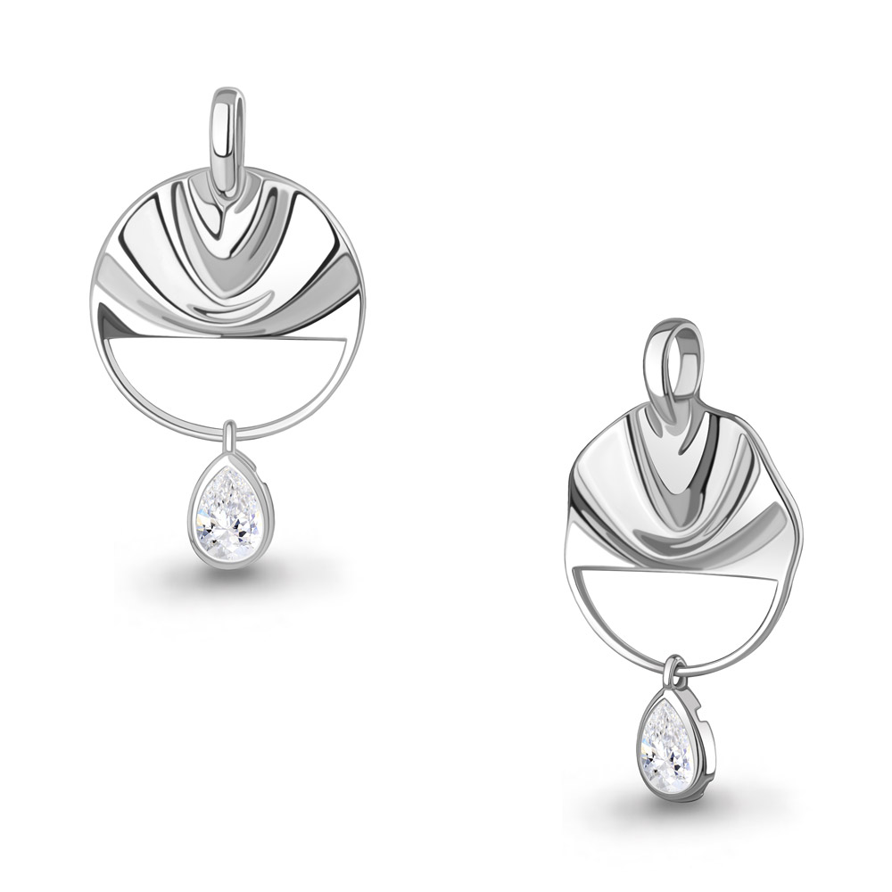 24454 Подвеска из Серебра с фианитом