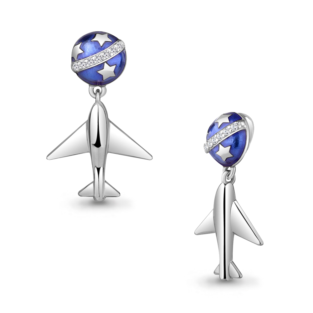 24455А Подвеска из Серебра с фианитами, эмалью