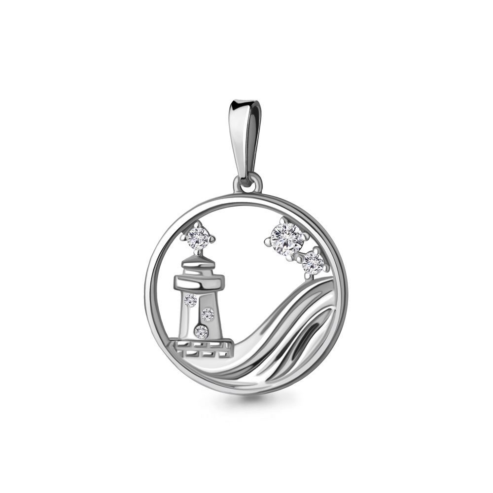 24569А Подвеска из Серебра с фианитами
