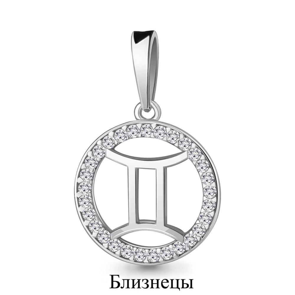 24574А Подвеска из Серебра с фианитами