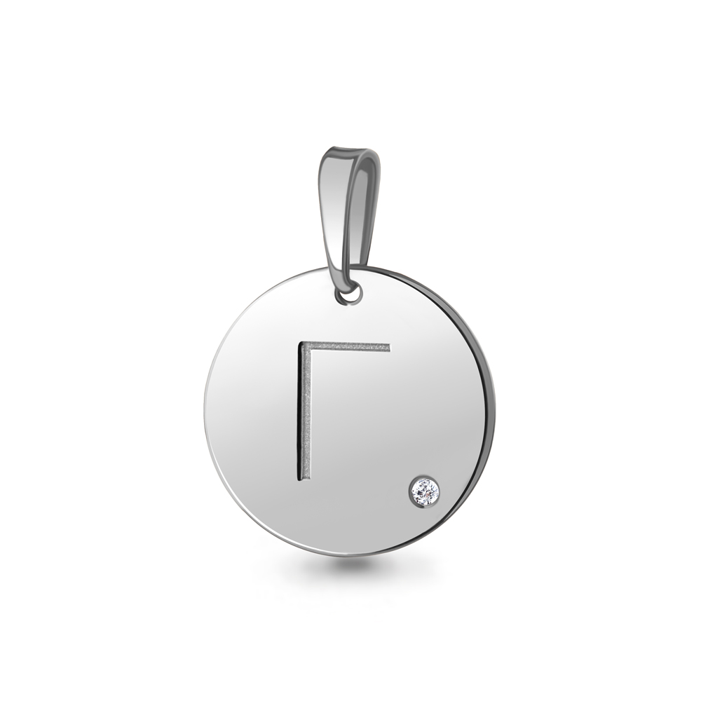 24598 Подвеска из Серебра с фианитом из коллекции "Book"