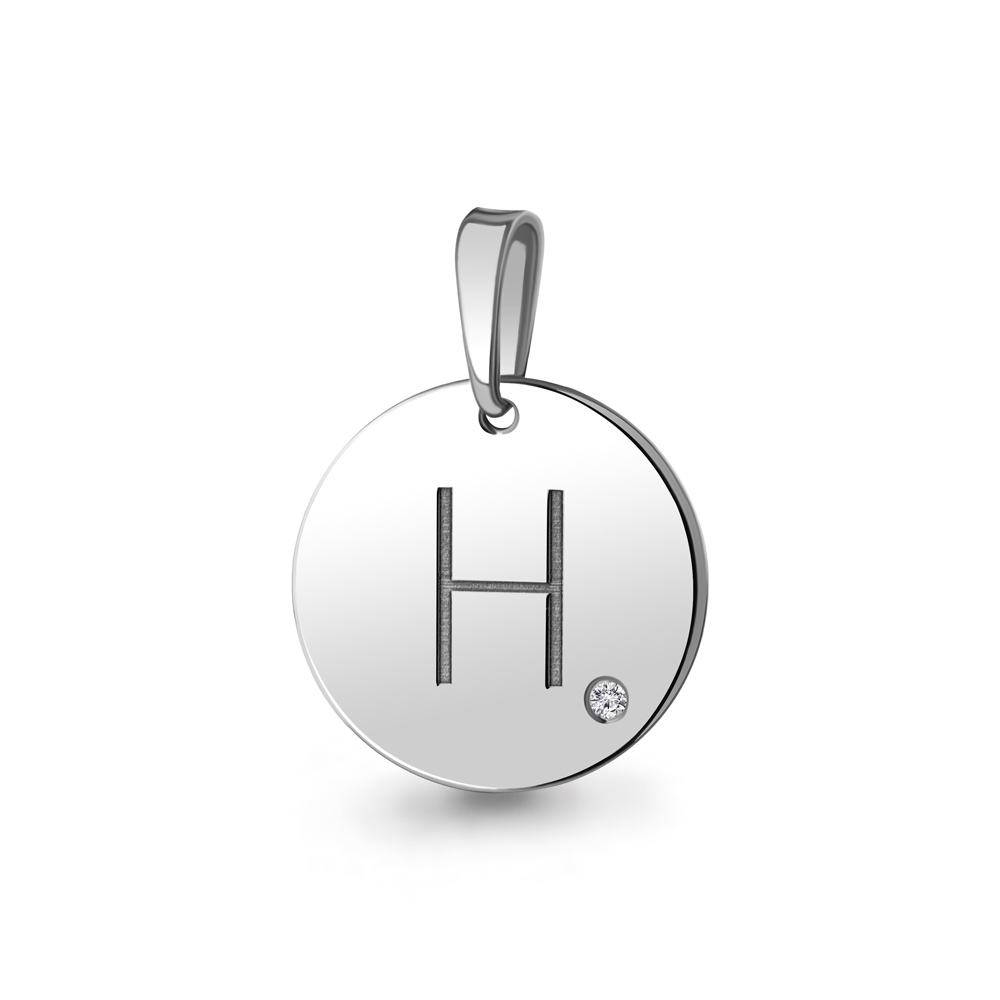 24605 Подвеска из Серебра с фианитом из коллекции "Book"