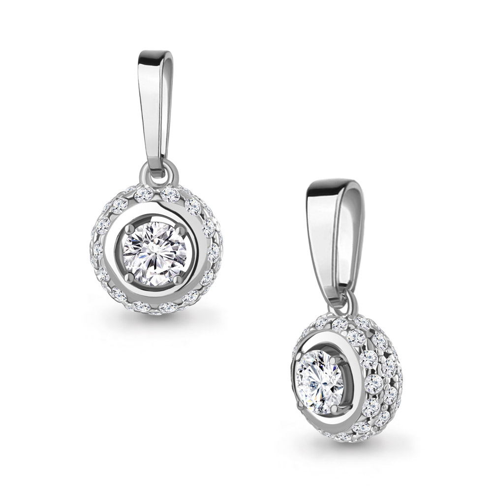 24650А Подвеска из Серебра с фианитами