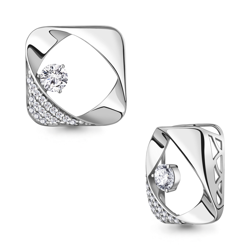 24661А Подвеска из Серебра с фианитами