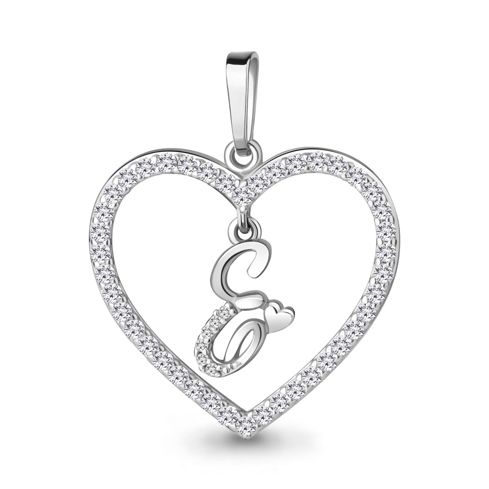 24687А Подвеска из Серебра с фианитами из коллекции "Book"