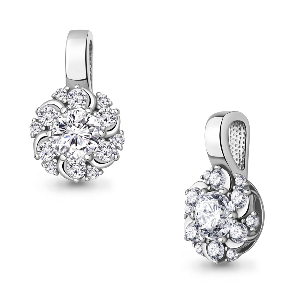 24766А Подвеска из Серебра с фианитами