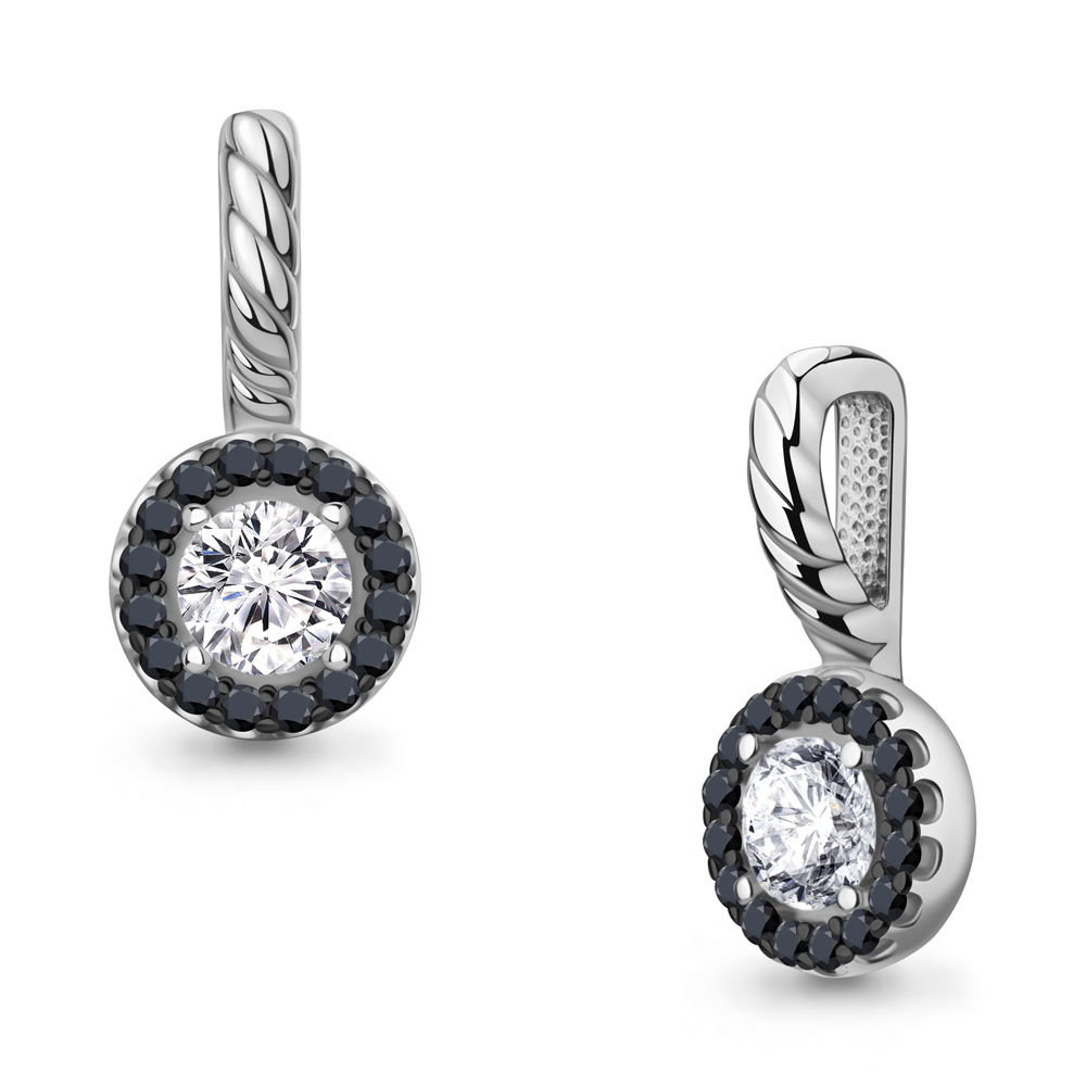 24769АЧ Подвеска из Серебра с нанокристаллами, фианитом