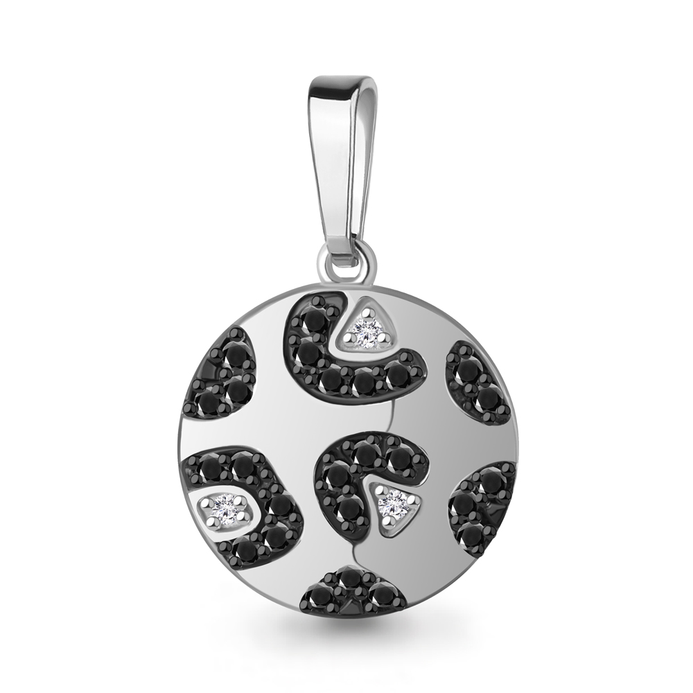 24784АЧ Подвеска из Серебра с нанокристаллами, фианитами