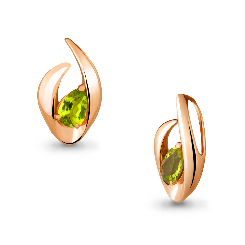 2523107 Подвеска из Золота с хризолитом из коллекции "Лагуна"