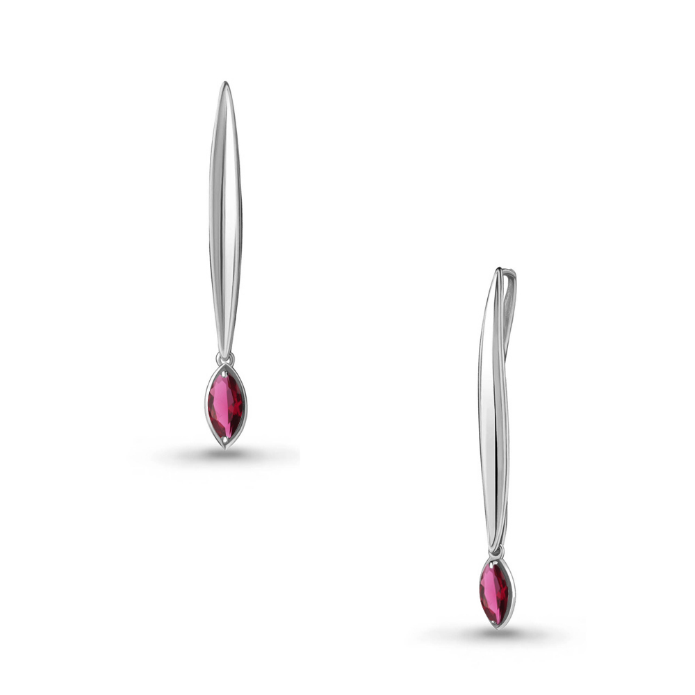 25283604 Подвеска из Серебра с нанорубеллитом из коллекции "Лагуна"