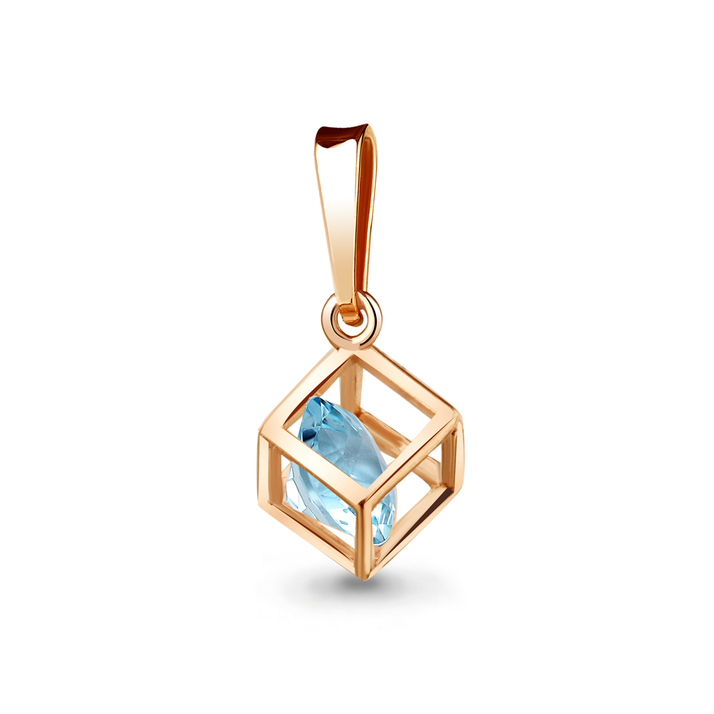 2528602 Подвеска из Золота с топазом скай блю