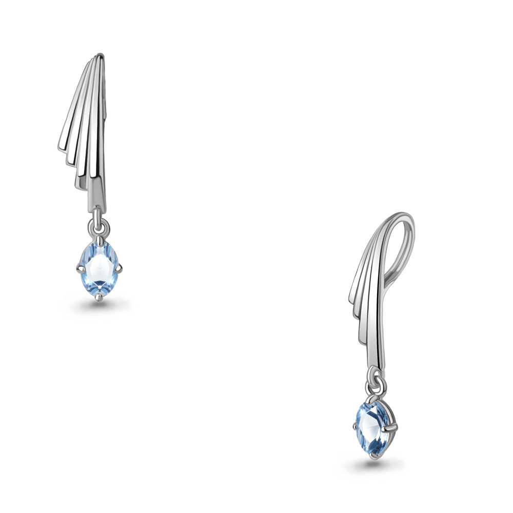 2531805 Подвеска из Серебра с топазом свисс блю