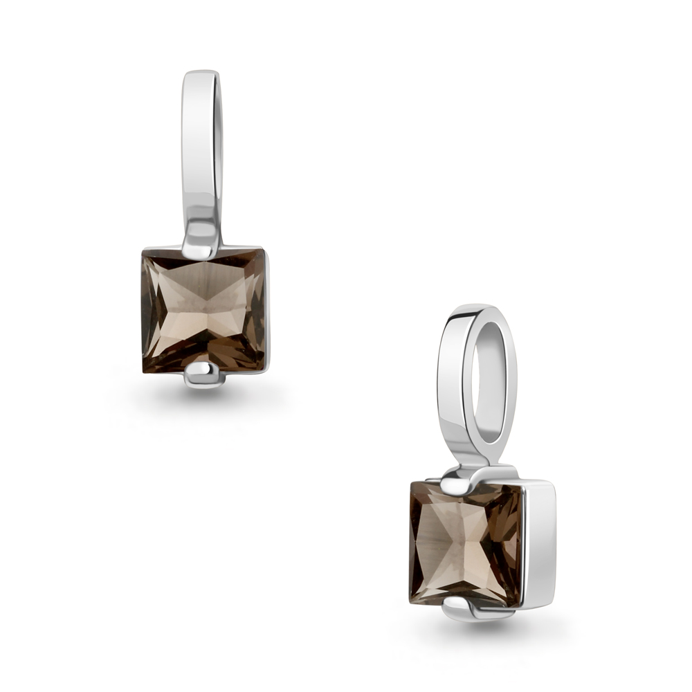 2532701 Подвеска из Серебра с кварцем дымчатым