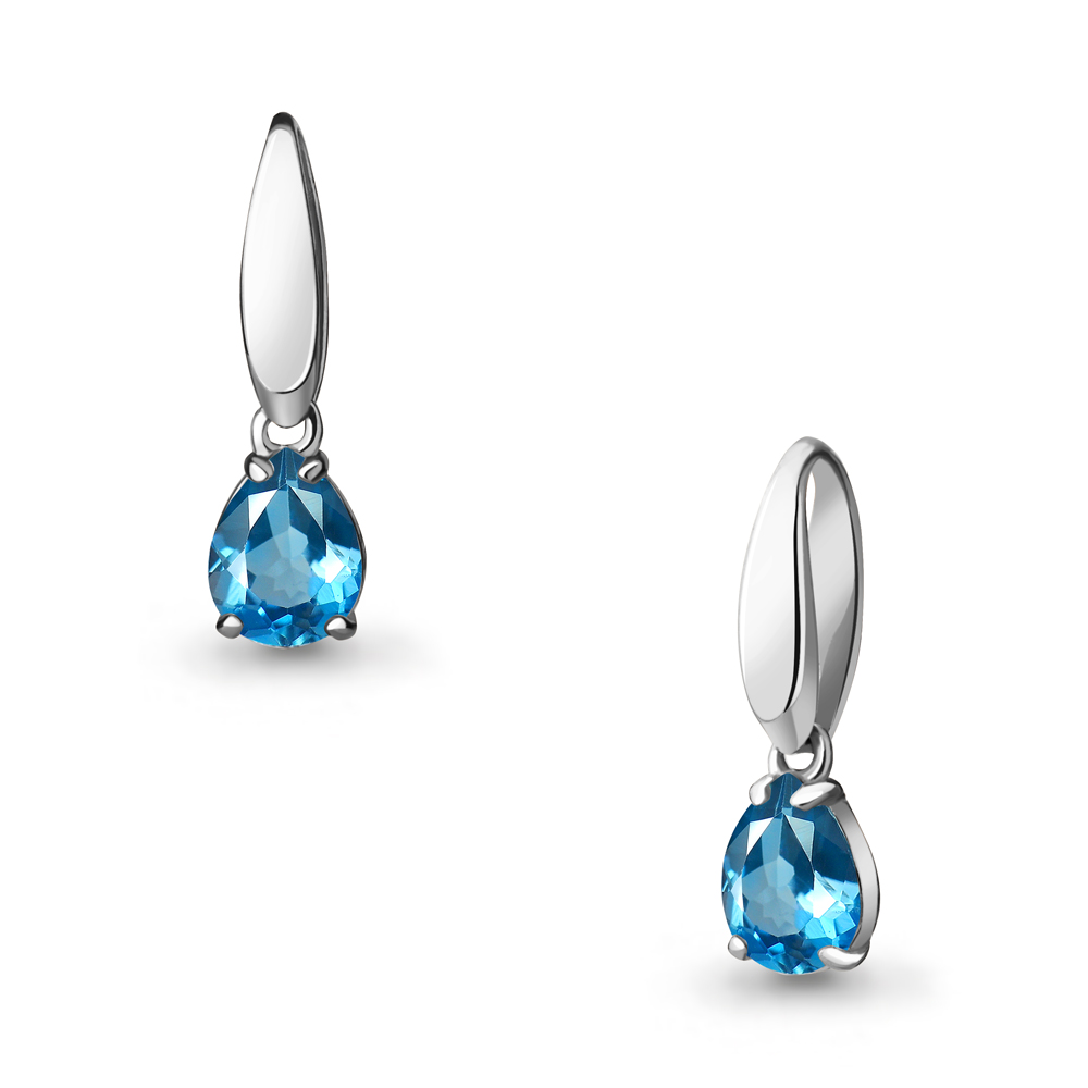 2533305 Подвеска из Серебра с топазом свисс блю